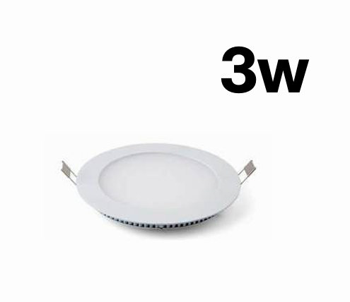 3w Round Recessed Panel