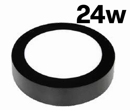 24w Black Surface Round Panel