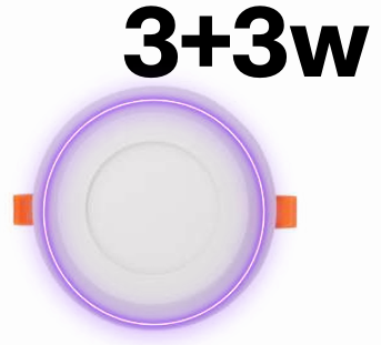 3+3w Purple Edge Panel
