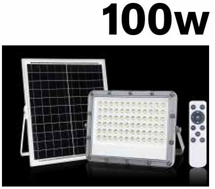 Solar Powered Floodlight - 100w - Motion Sensor