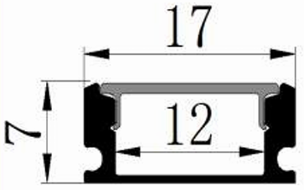 Black Standard Aluminium Profile