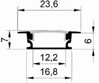 Recessed Aluminium Profile