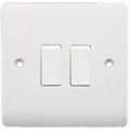 2 Gang 1 Way Plate Switch