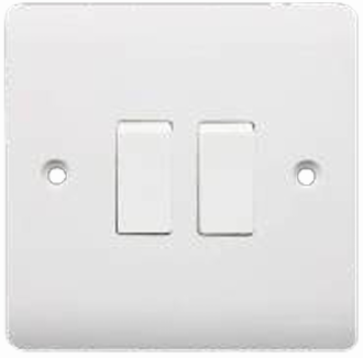 2 Gang 2 Way Plate Switch