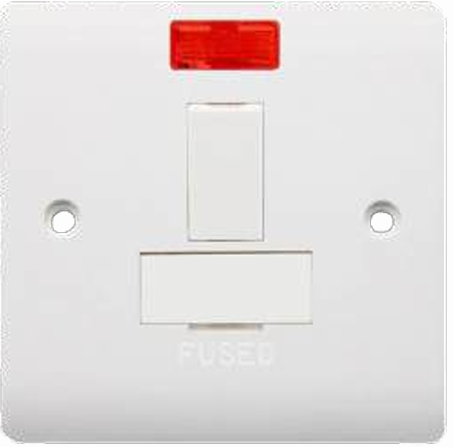 13A Switched Fused Connection Unit (FCU) With Neon