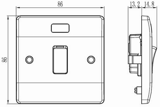 13A Switched Fused Connection Unit (FCU) With Neon