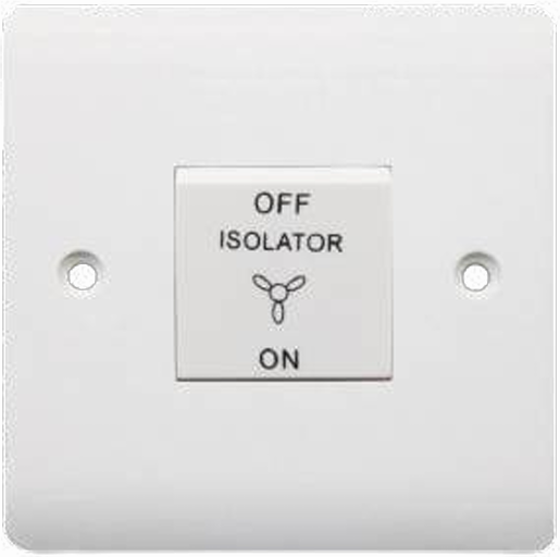 1 Gang, 1 Way, 3 Pole Fan Isolation Switch