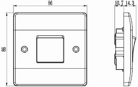 1 Gang, 1 Way, 3 Pole Fan Isolation Switch