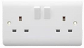 13A 2 Gang Switched Socket - Double Pole