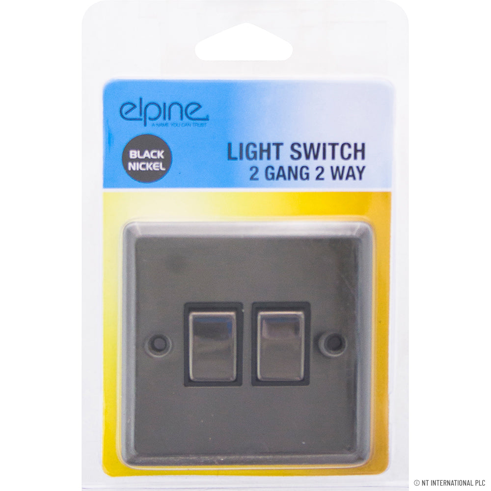 10A 2Gang 2Way Switch Black Nickel
