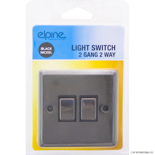 10A 2Gang 2Way Switch Black Nickel