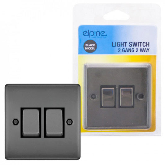 10A 2Gang 2Way Switch Black Nickel